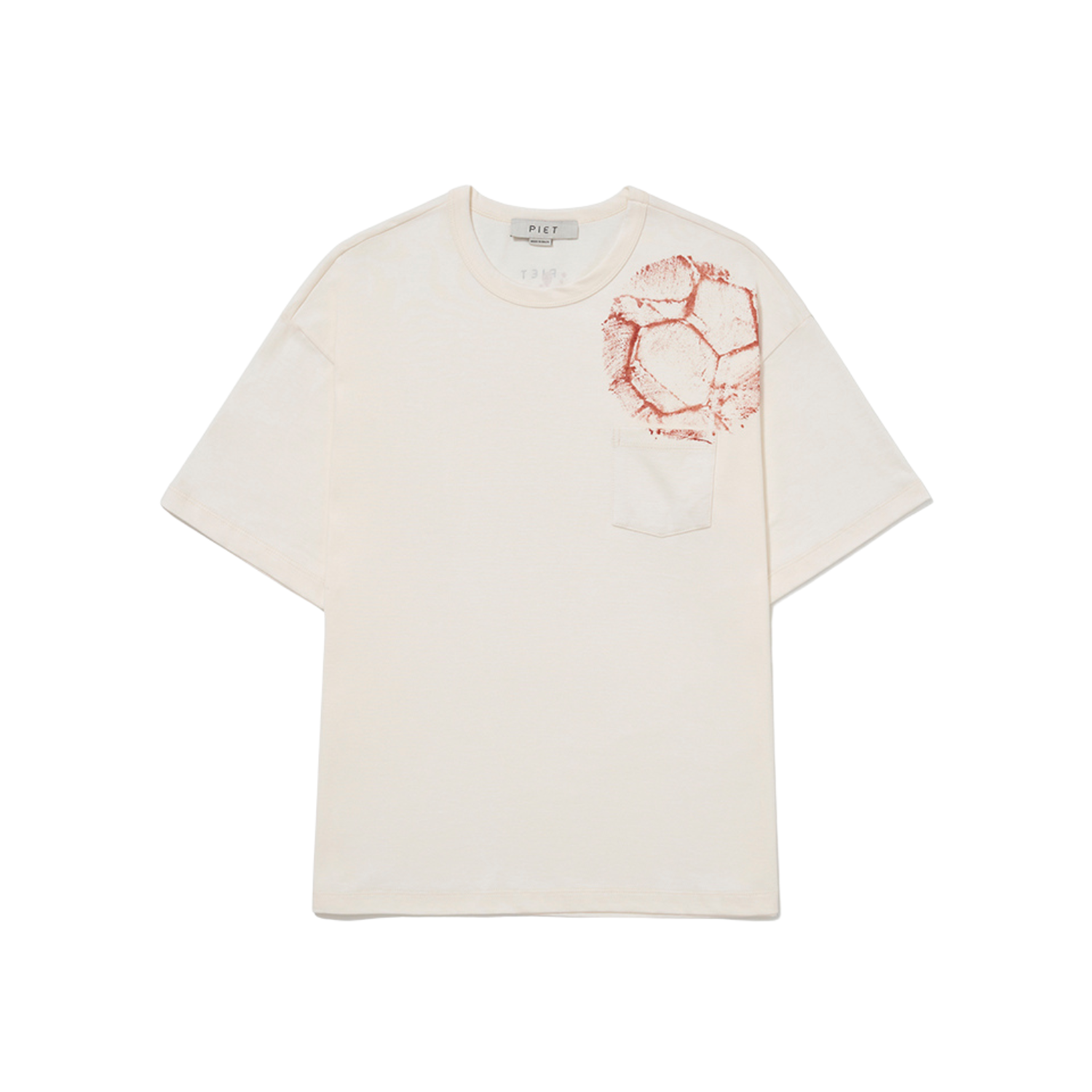 Camiseta Piet Football Pocket - Bone White