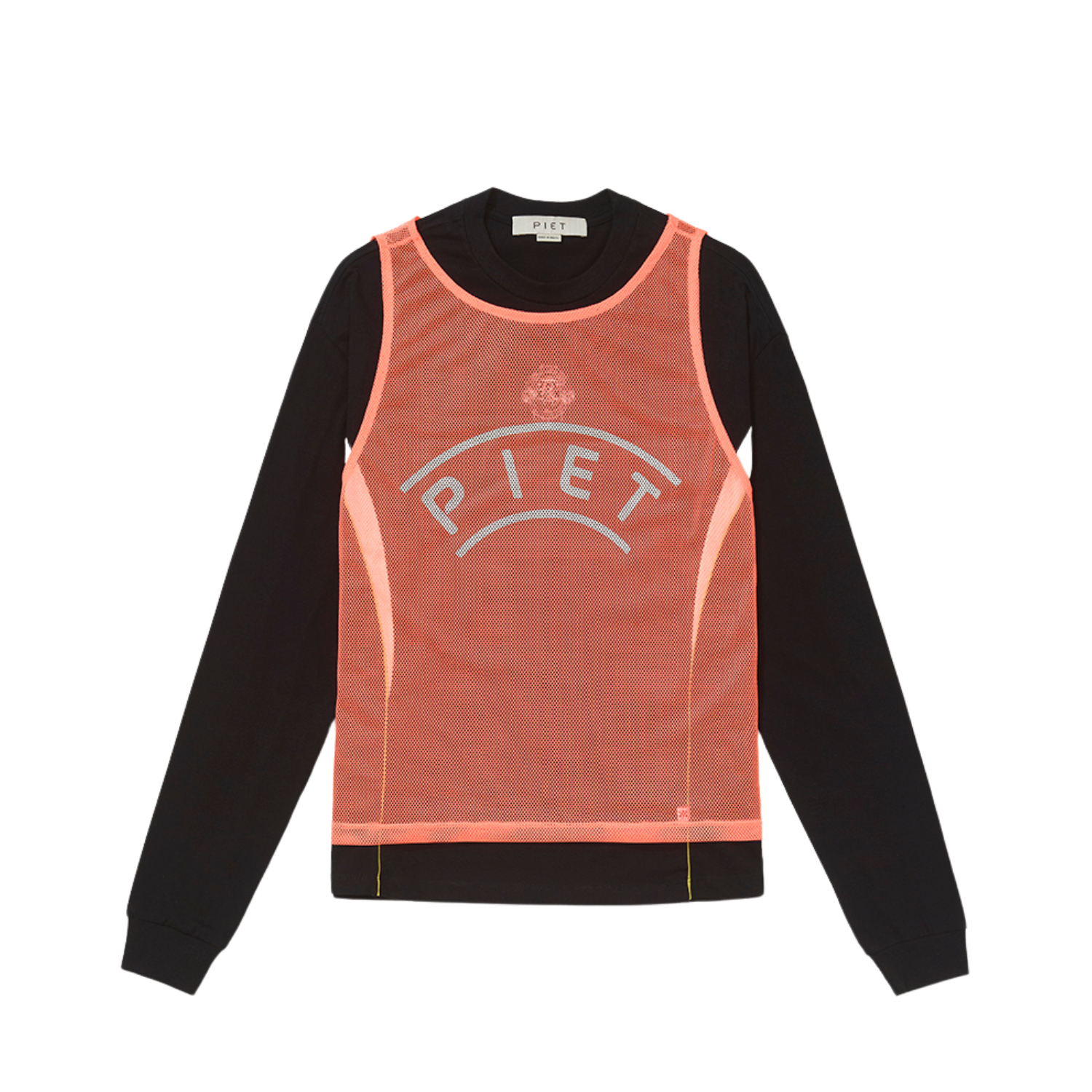 Camiseta Piet Vest Long Sleeve - Preto