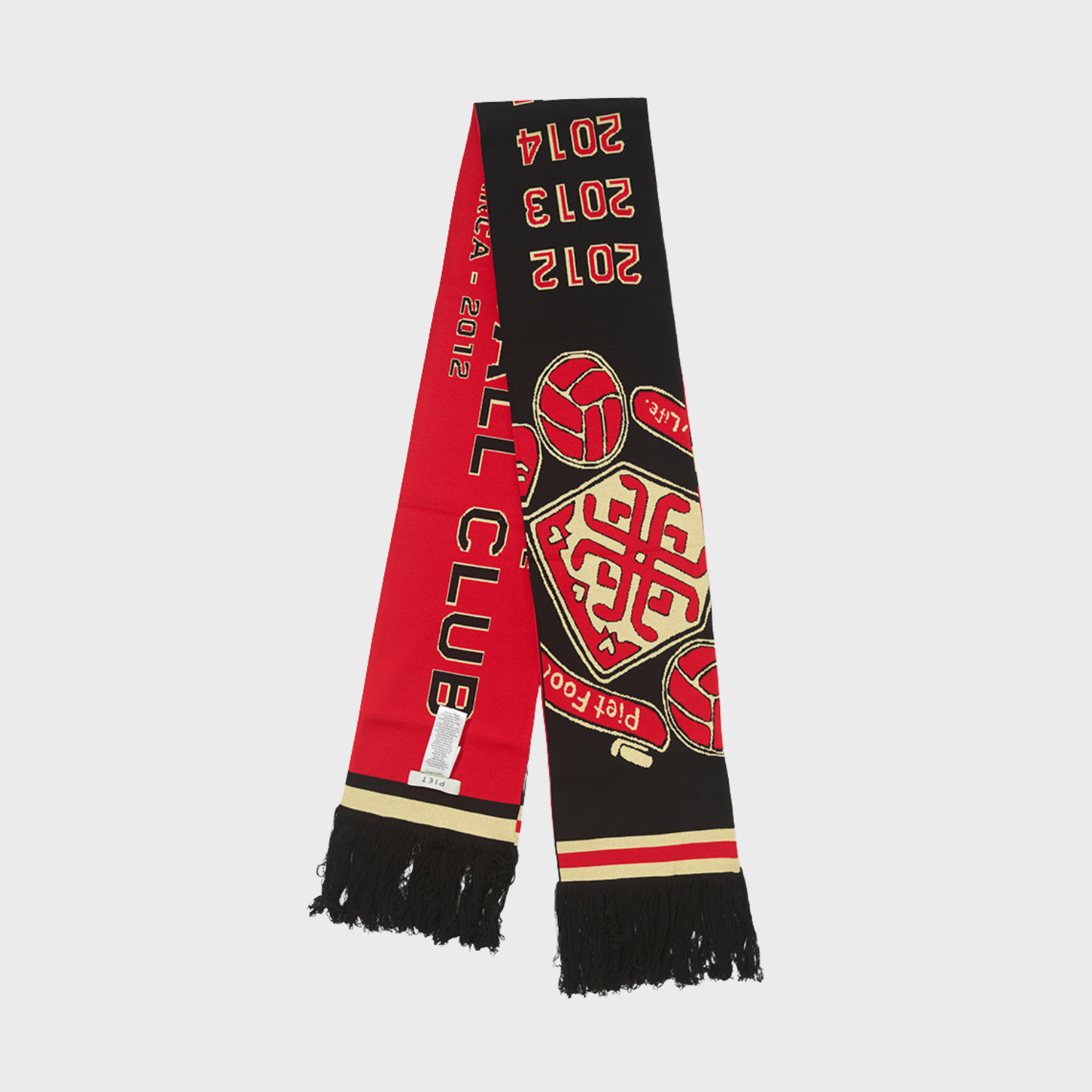 Cachecol PIET F.C. Football Knitted Scarf - Black/Red