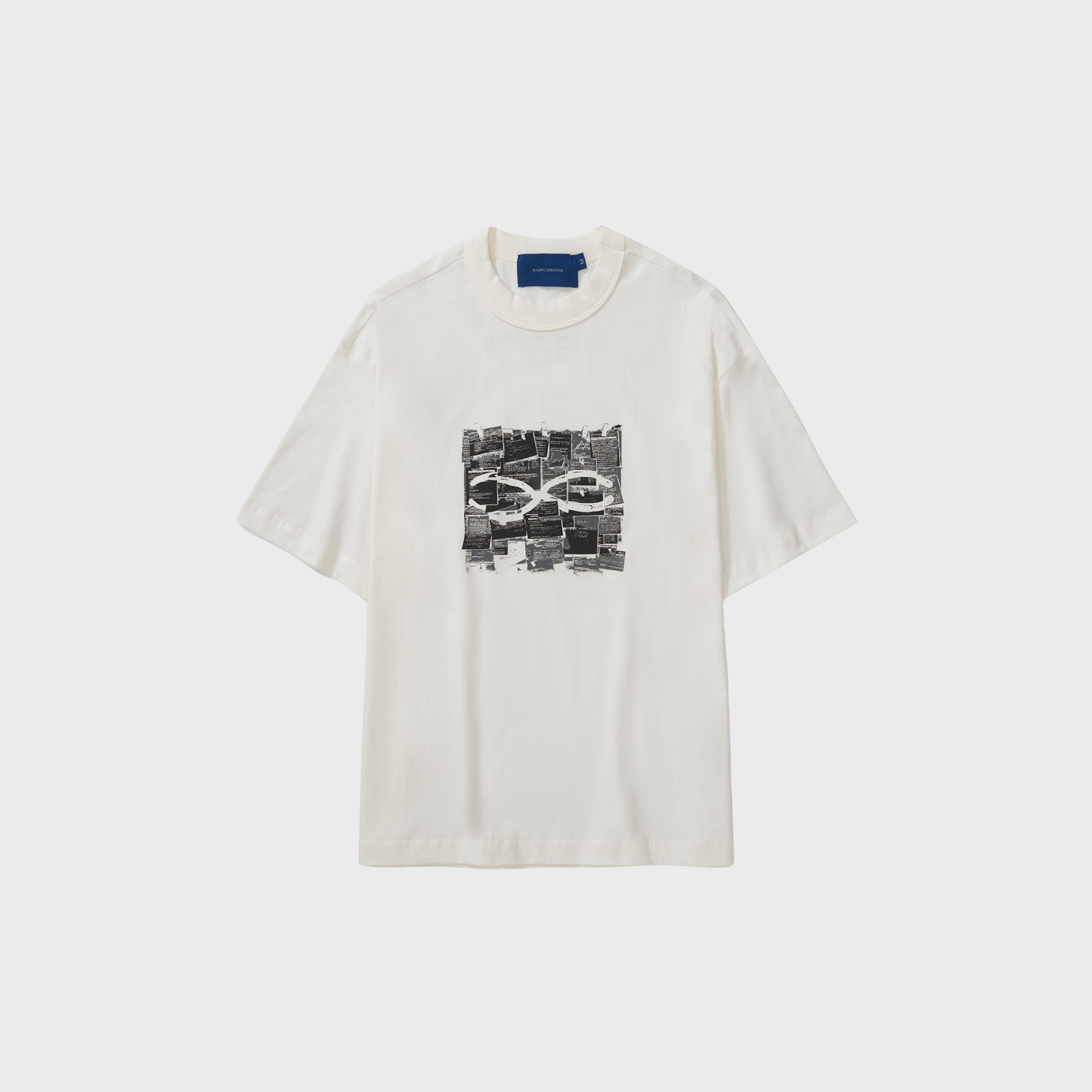 Camiseta Quadro Creations Notes Boxy - Off White