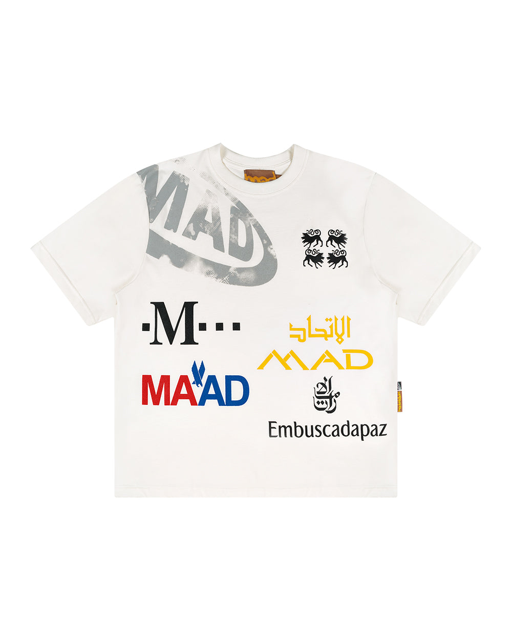 Camiseta Mad Enlatados Patrocínio - Off White