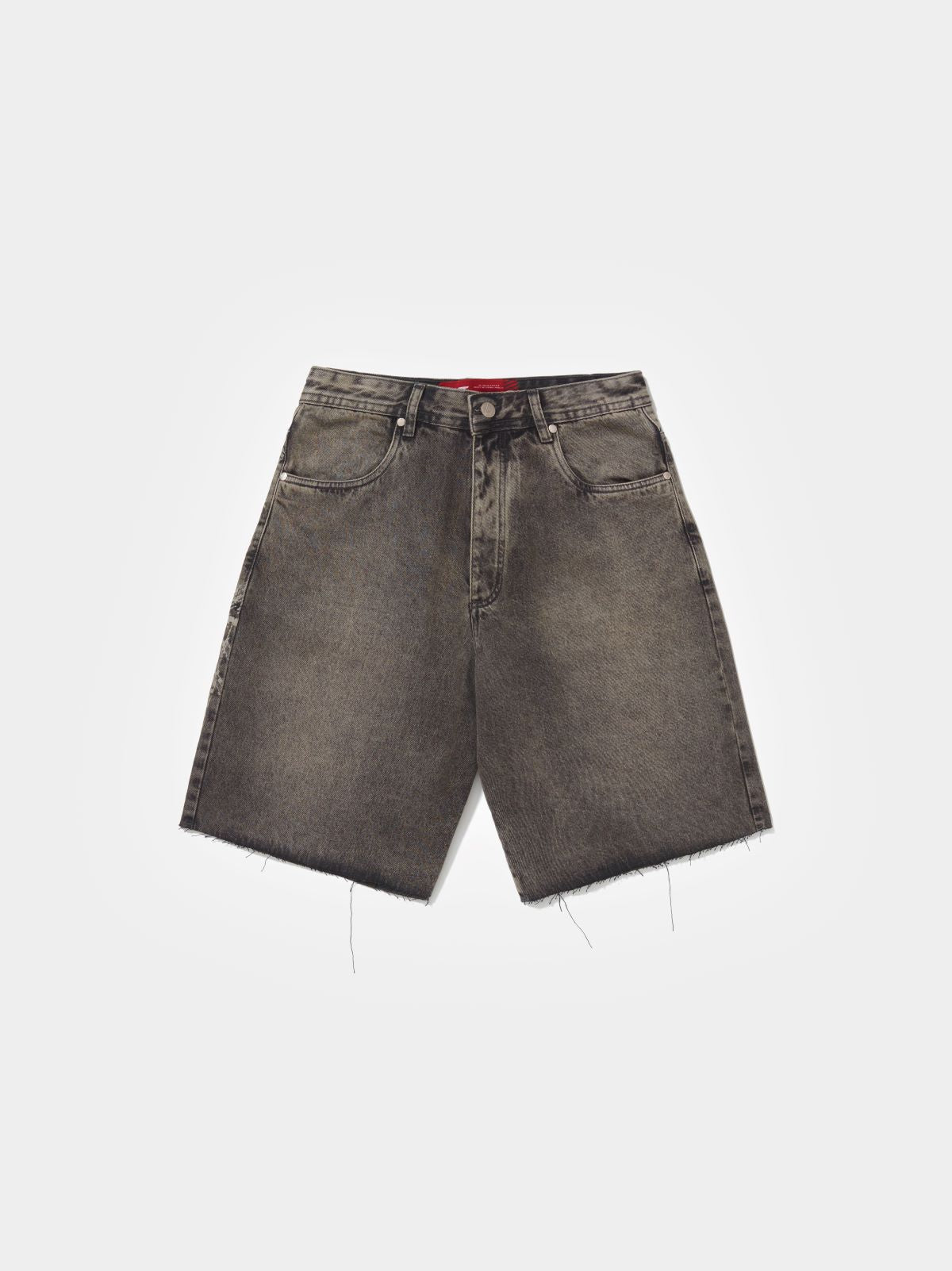 Bermuda Oakley x Piet Distressed Denim Shorts - Khaki