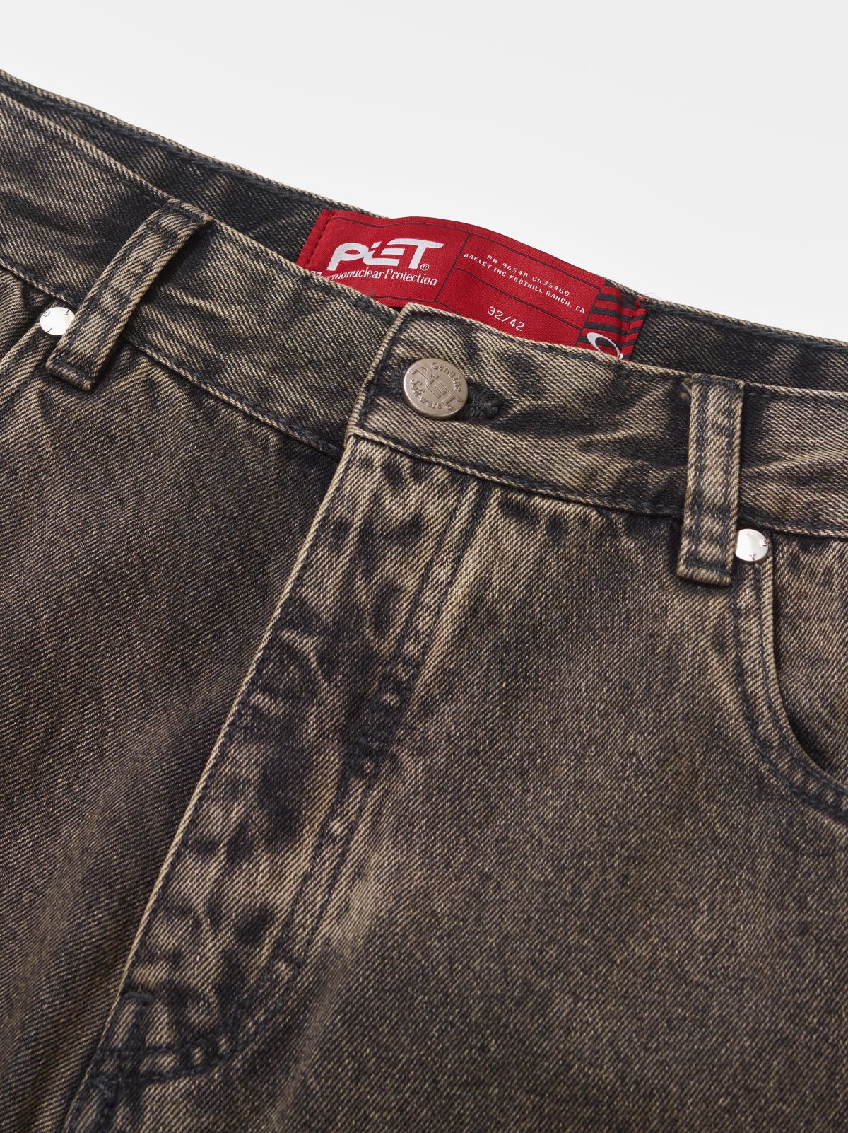 Calça Oakley x Piet Distressed Denim Pants - Khaki