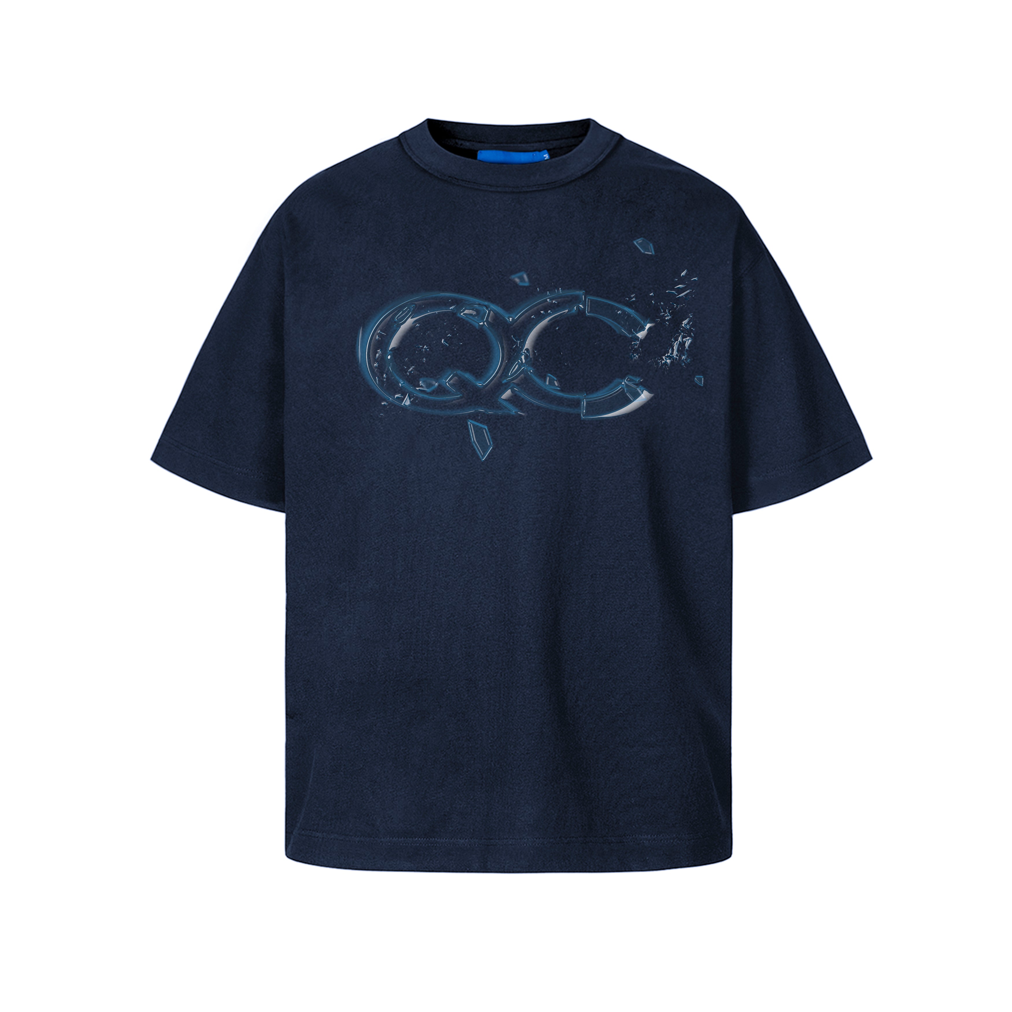 Camiseta QC Fragile Boxy - Marinho