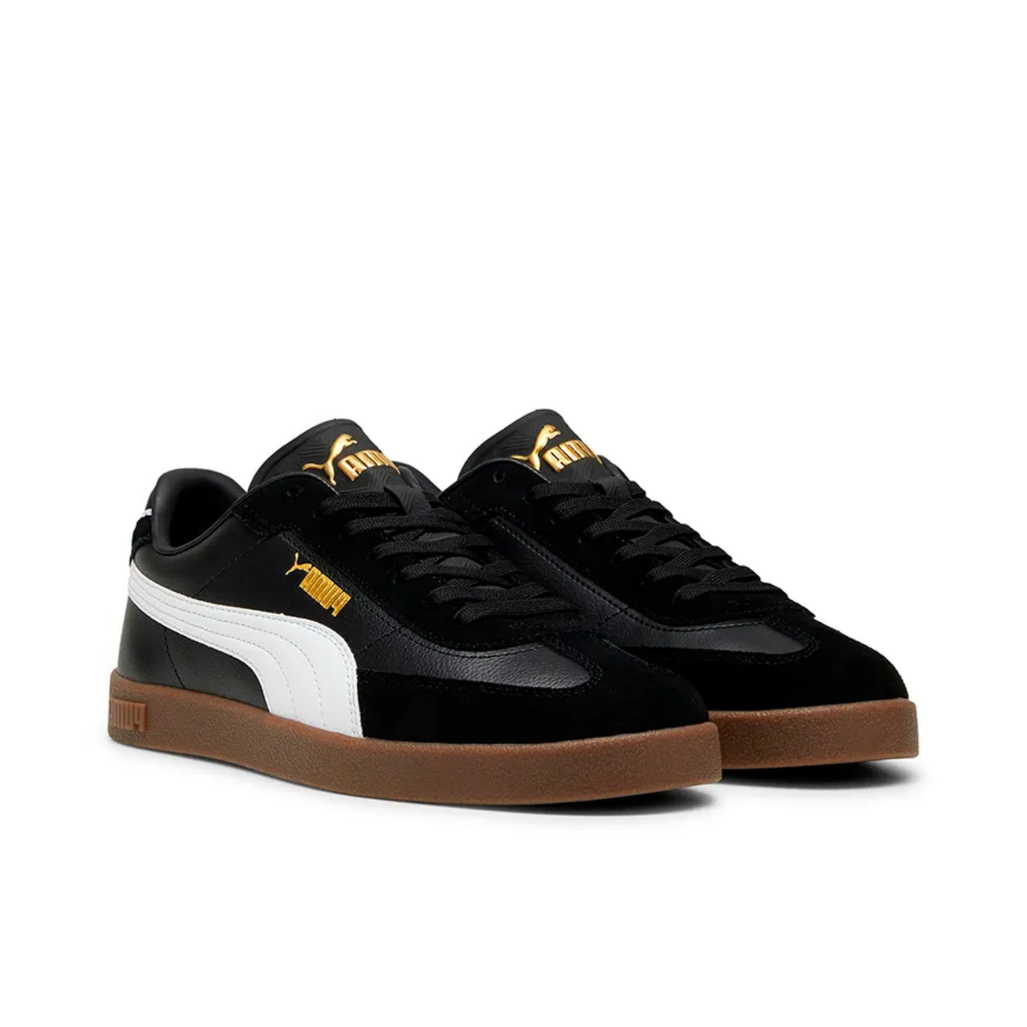 Tênis Puma Club II - Black/White/Gold