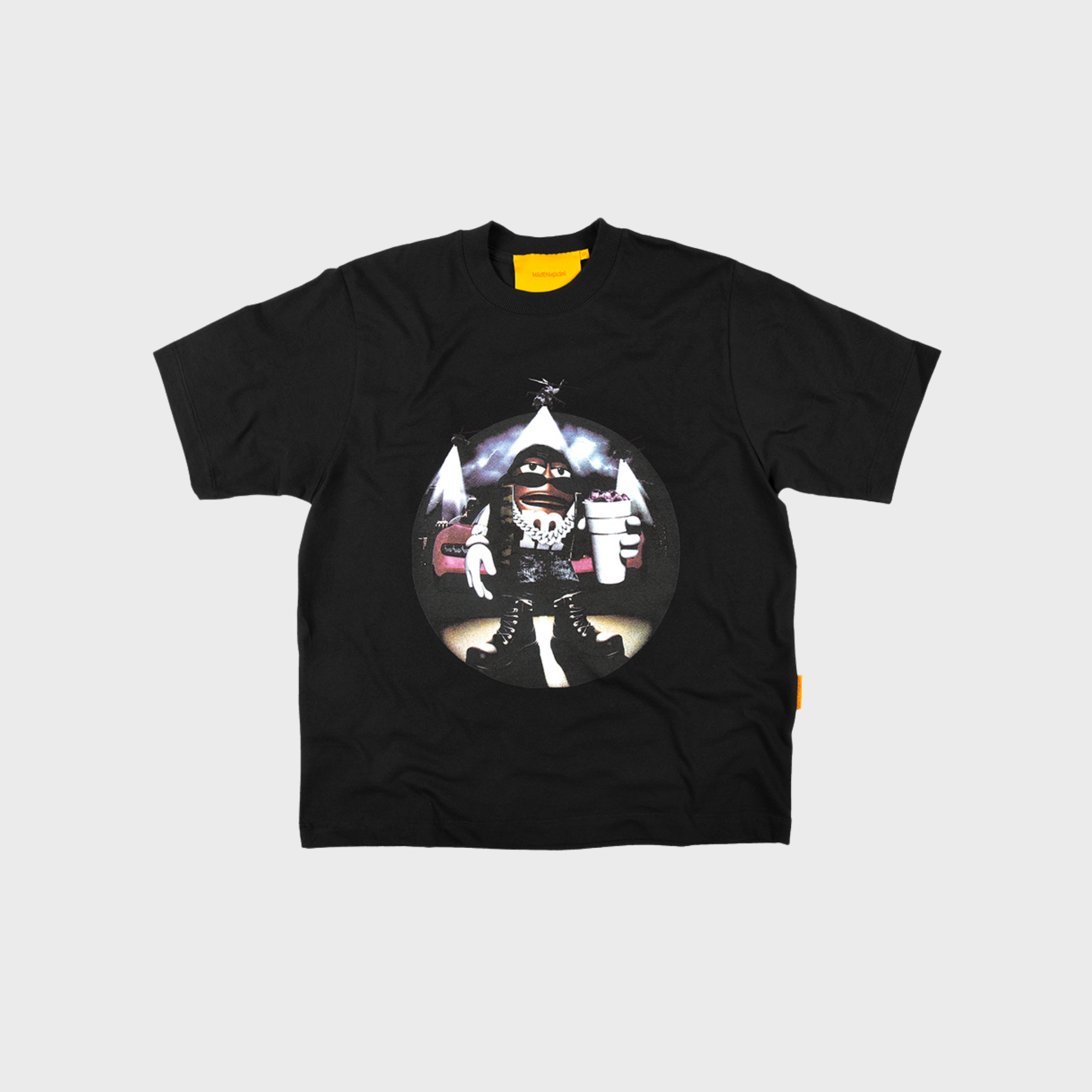 CAMISETA MAD ENLATADOS BOXY M M NEGRO - PRETO