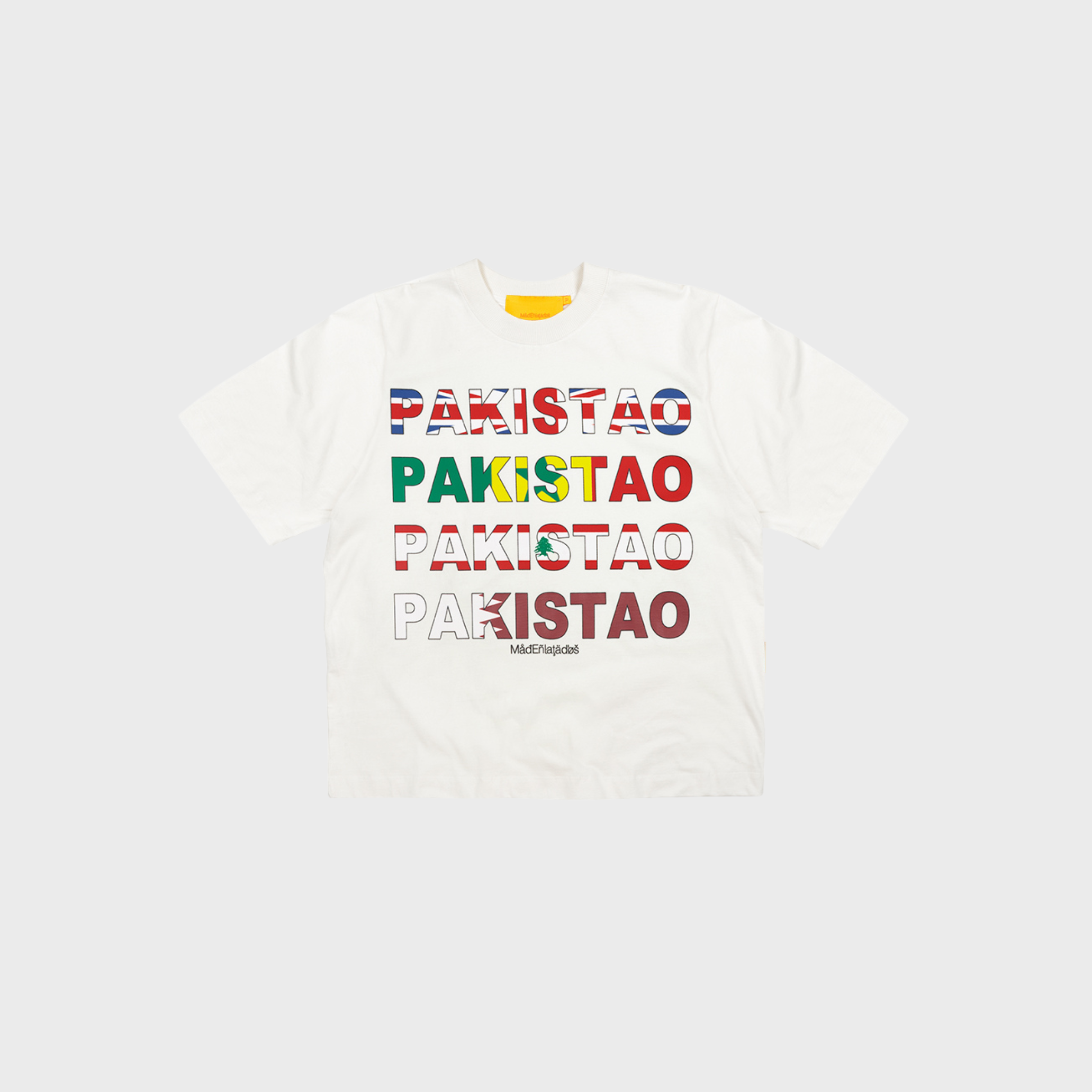 CAMISETA MAD ENLATADOS BOXY PAKISTAO - OFF WHITE